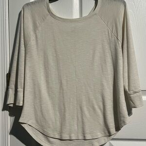 Mossimo Supply Co. Tan and Cream Bell Sleeve T-Shirt
